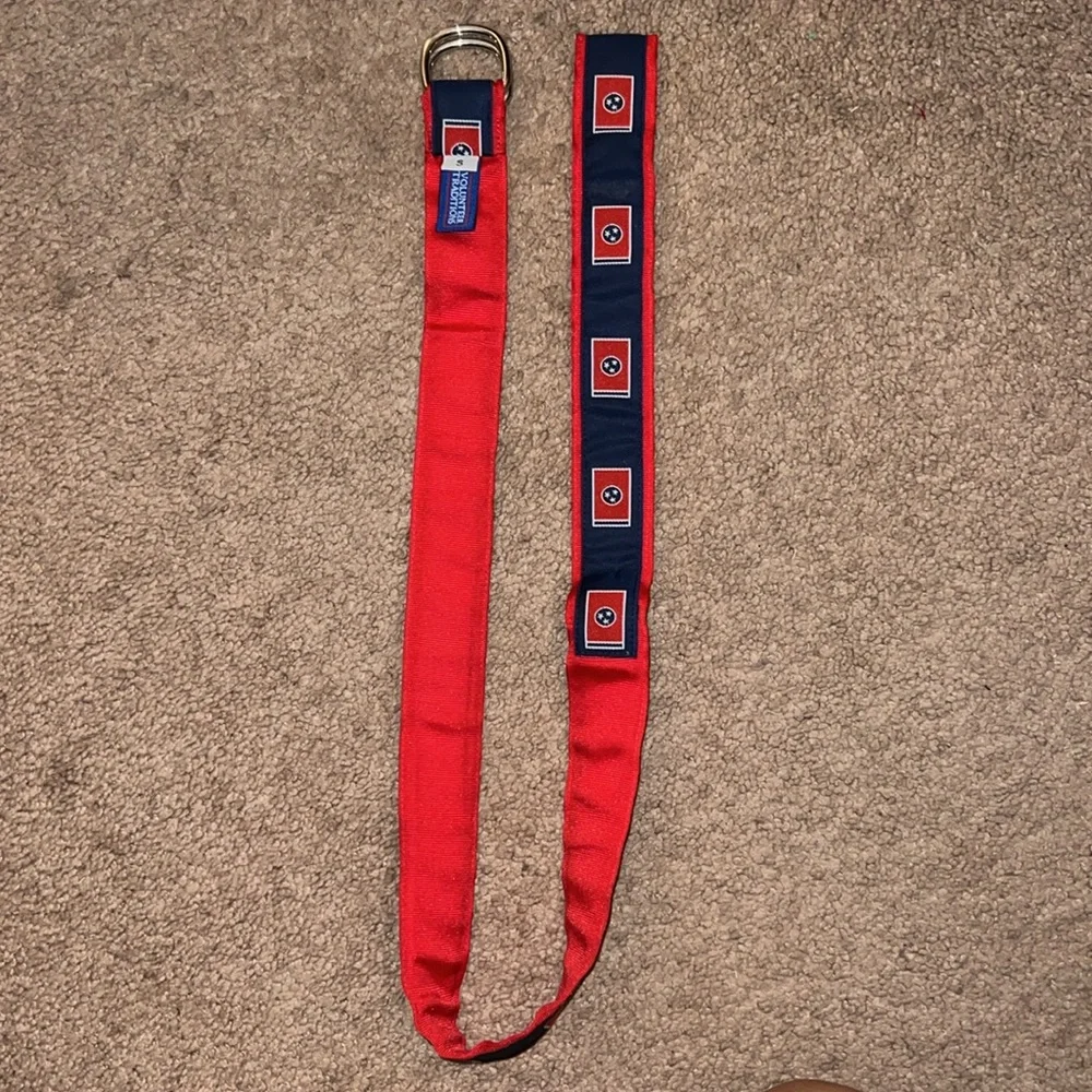 Volunteer Traditions Youth Small Tennessee Flag Belt – Red & Navy, Never Worn